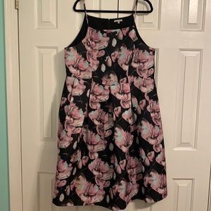Floral plus size cocktail dress